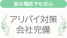 [急な電話でも安心]アリバイ対策会社完備