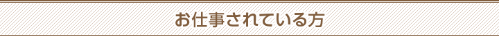 お仕事されている方